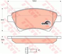 On Fren Balatası Megane Iı Scenıc Iı 1,4 / 1,5Dcı / 1,6 / 1,9Dcı / 2,0 Kangoo 1,9Dcı 01>