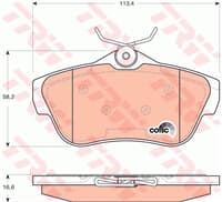 Arka Fren Balatası Expert Iıı Jumpy Iıı Scudo Iıı 2,0 16V,1,6Hdı 90, 2,0Hdı 16V (01 / 2007 )