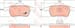 Arka Fren Balatası S60 00>10 S70 97>00 S80 98> V70 97>07 Xc70 00>