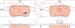 Arka Fren Balatası S60 00>10 S70 97>00 S80 98> V70 97>07 Xc70 00>