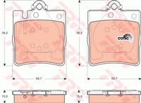 Fren Balatası Arka W203 02>07 Cl203 02>08 C209 02>09 W210 97>02 R171 04>11