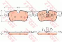 FREN BALATASI ON (155MM) CITROEN C4 GRAND PICASSO II C4 PICASSO II 13- C4 SPACETOURER 18-