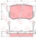 Arka Fren Balatası Honda Cıvıc 01>13 Fd6 Fb7 / Cr-V 03>07 / Accord 98>08 / Frv 04>