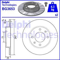 FREN DISKI ARKA (4D 247MM) PARTNER P307 C3 XSARA 05- (Takım)
