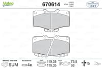 On Fren Balatası Toyota Hılux 1988-2000 Ln 106 4X4 2009-> Landcruıser 1996->