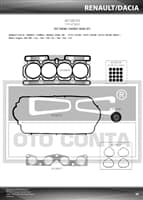 MOTOR TAKIM CONTASI ÜST (OTOCONTA TEFLON KEÇELI SUBAP LASTIKLI) CLIO III 1.2 16V  D4F 708