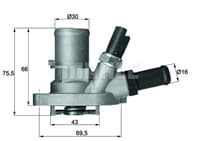 Termostat (Komple) / (88C) Ford Ka+ 1.2 06>16 Albea Doblo Lınea Punto Idea Bravo 500 1.4 Benzınlı (M
