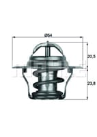 TERMOSTAT (80 ºC) VOLKSWAGEN POLO SKODA FABIA 14 01- BBY AUB AUDI A4 A5 A5 Q5 20 T