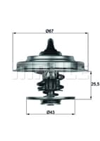 Termostat 75 °C Conta Ile Mercedes Renault Iveco