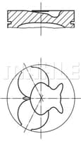 Pıston + Segman 0,50Mm (Om601.900/940-943/970, Om602, 89,50Mm) G-Class W461 93>00 Vıto W638 96>03 Sp