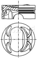 PISTON 76.50 MM (STD) VOLKSWAGEN GOLF V-VI JETTA III PASSAT CADDY III 1.4 TSI 07- CAXA
