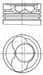 PISTON 81.01 MM ( 0.50) (3-4-5 SIL) VOLKSWAGEN LT35 LT46 2.5 TDI 96- ACV AHD ANJ AUF