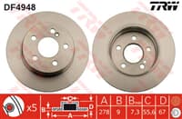 FREN DISKI ARKA (5D 278MM) W204 07-