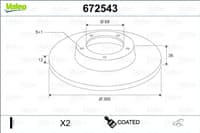 Arka Fren Aynası Havalı Audı A4 A5 Q5 A6 A7 (300X12) 08> (Takım)