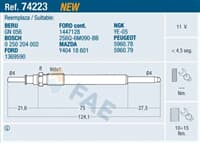 Kızdırma 11V Bujısı C1 C2 C3 Xsara Iı P107 P206 P307 P207 Dv4td (1,4Hdı) P206 P307 P407 Partner Iı C