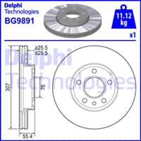 FREN DISKI ON (5D 308 MM) VOLKSWAGEN TRANSPORTER T5 TOUAREG 02- (16 INC) (Takım)